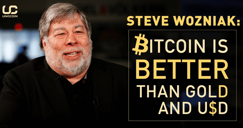 Bitcoin Is Better Than GOLD And DOLLARS:Steve Wozniak